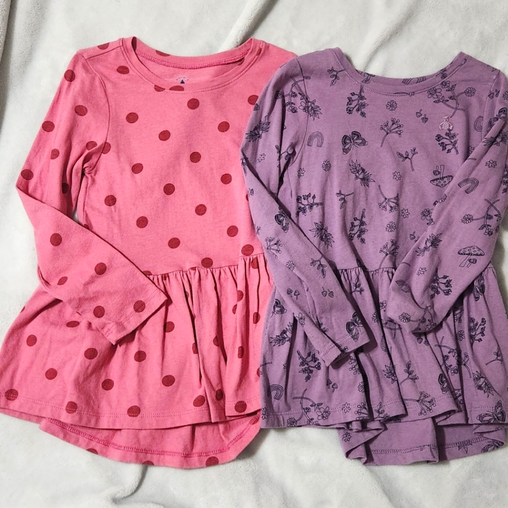 Gap peplum long sleeve shirts, size 5